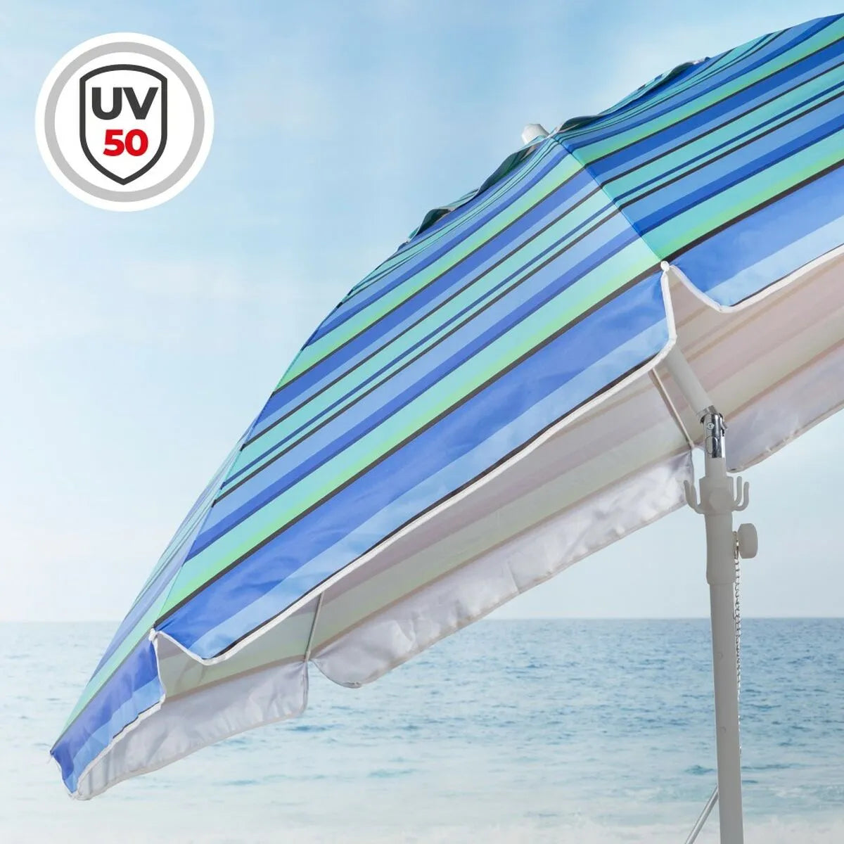 Aktive Parasol Redondo Acero con Tela Oxford 210 cm