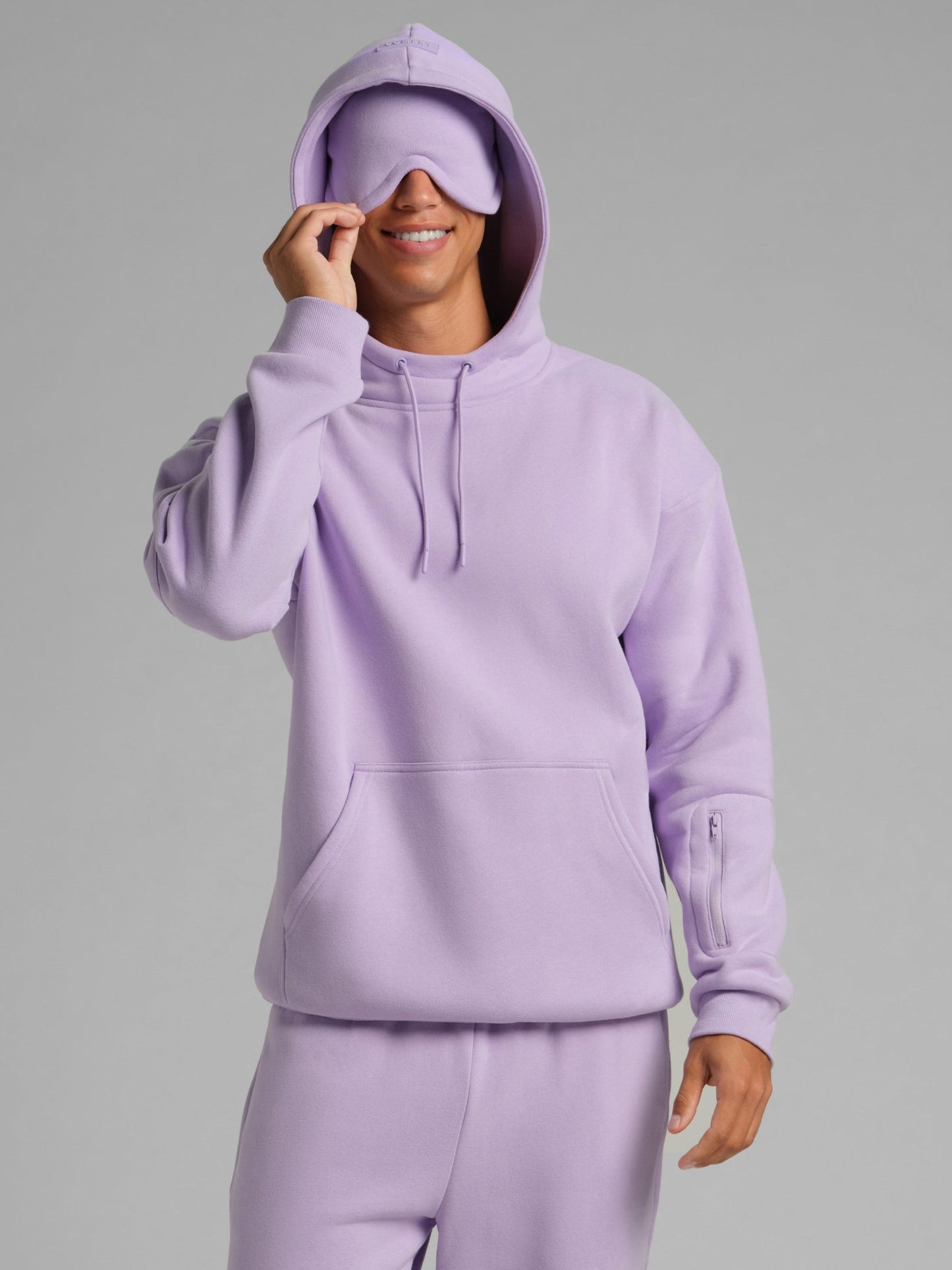 Comfrt Airplane Mode Travel Hoodie mit integrierter Augenmaske