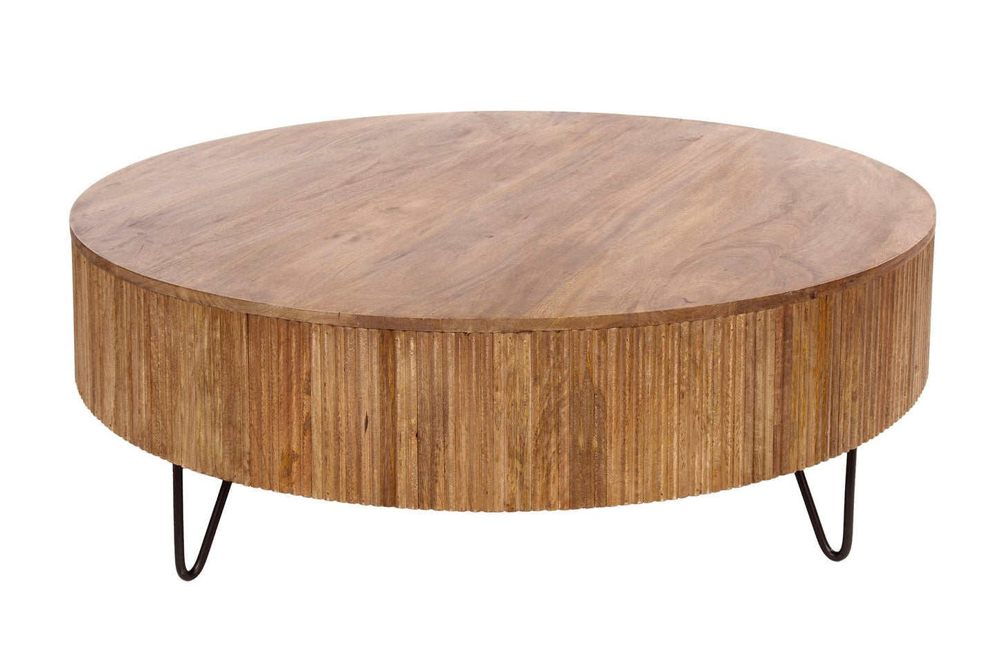 Luxusbetten24 Duna Couchtisch aus Mangoholz, Sandfarben