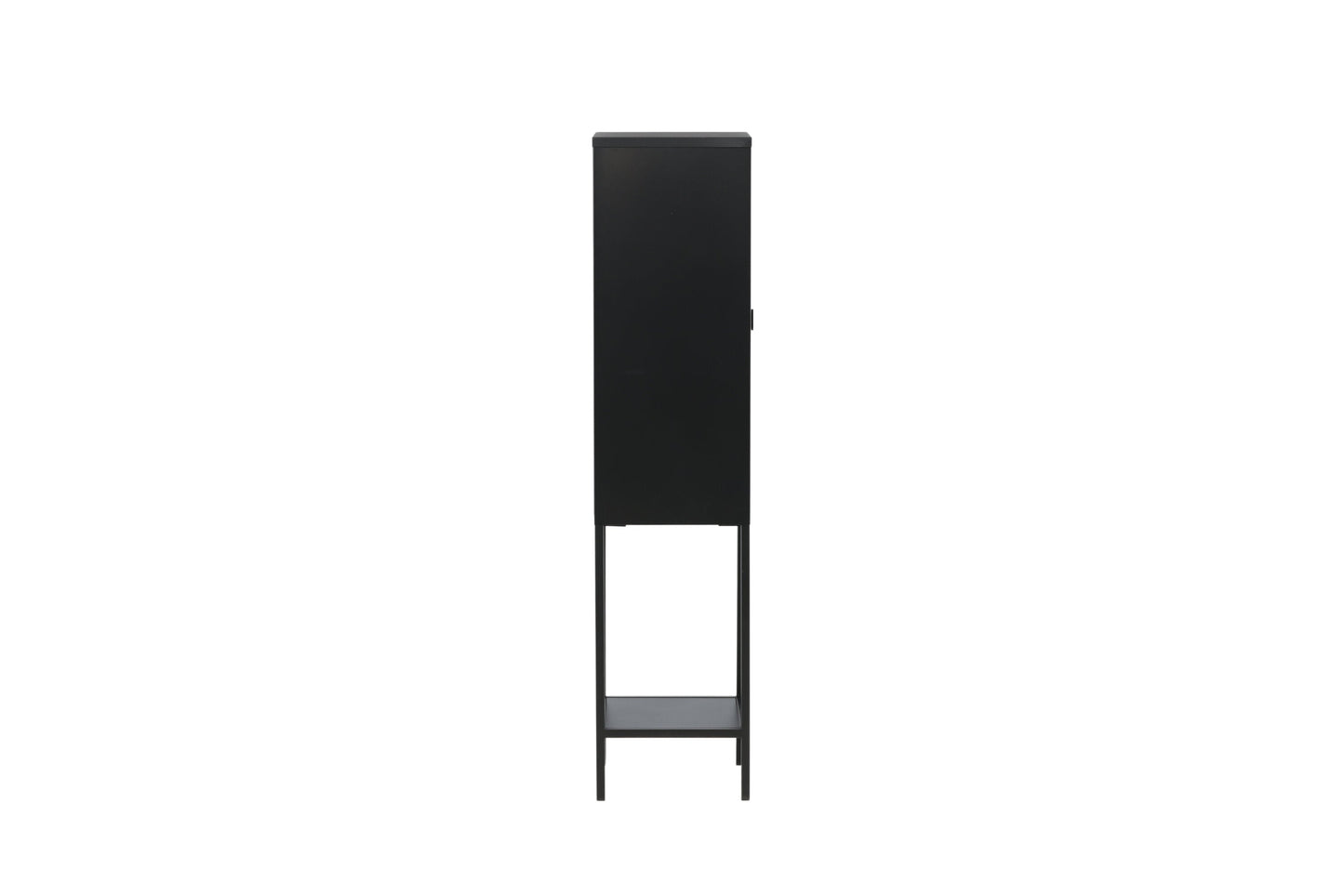 Luxusbetten24 Tero Vitrine, Hochwertige Glasfront, Schwarz, für Wohnbereich