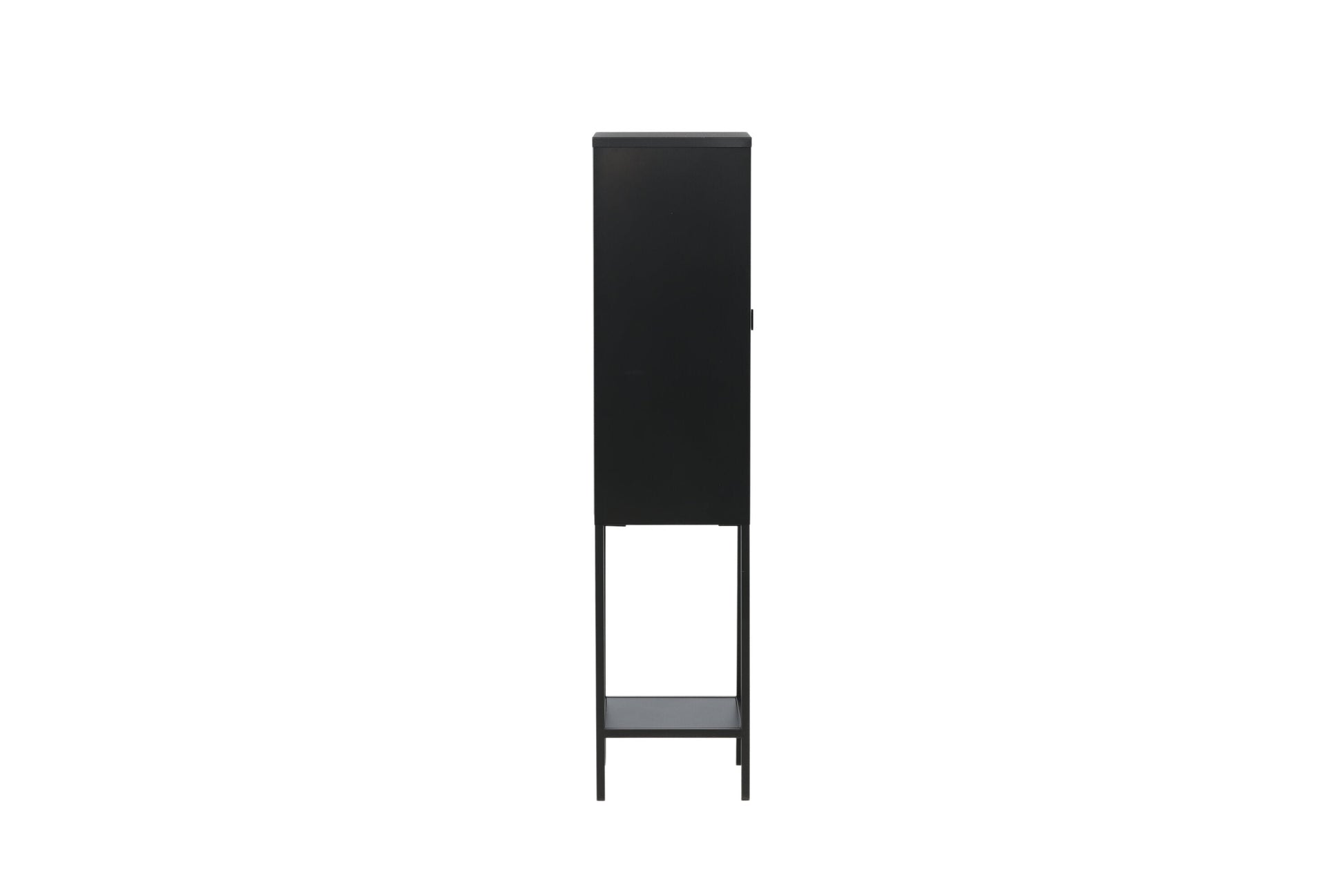 Luxusbetten24 Tero Vitrine, Hochwertige Glasfront, Schwarz, für Wohnbereich