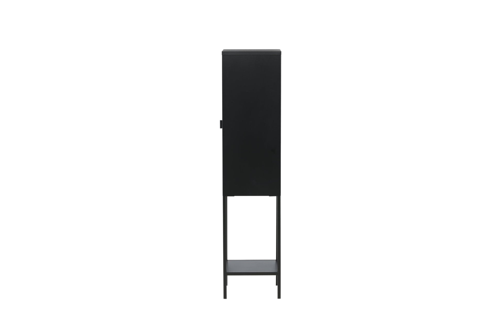 Luxusbetten24 Tero Vitrine, Hochwertige Glasfront, Schwarz, für Wohnbereich
