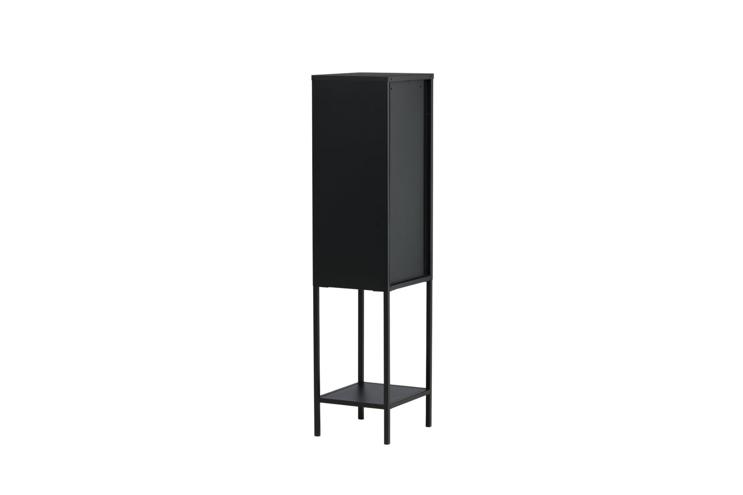 Luxusbetten24 Tero Vitrine, Hochwertige Glasfront, Schwarz, für Wohnbereich