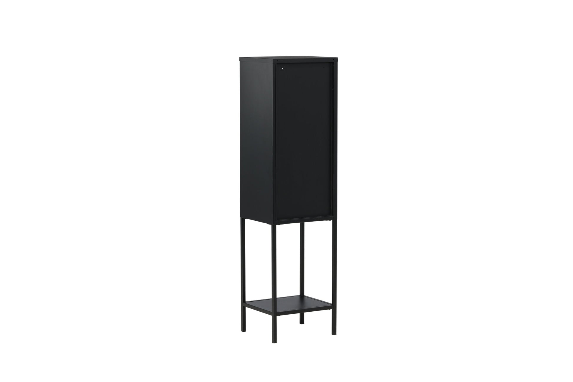 Luxusbetten24 Tero Vitrine, Hochwertige Glasfront, Schwarz, für Wohnbereich