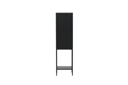 Luxusbetten24 Tero Vitrine, Hochwertige Glasfront, Schwarz, für Wohnbereich