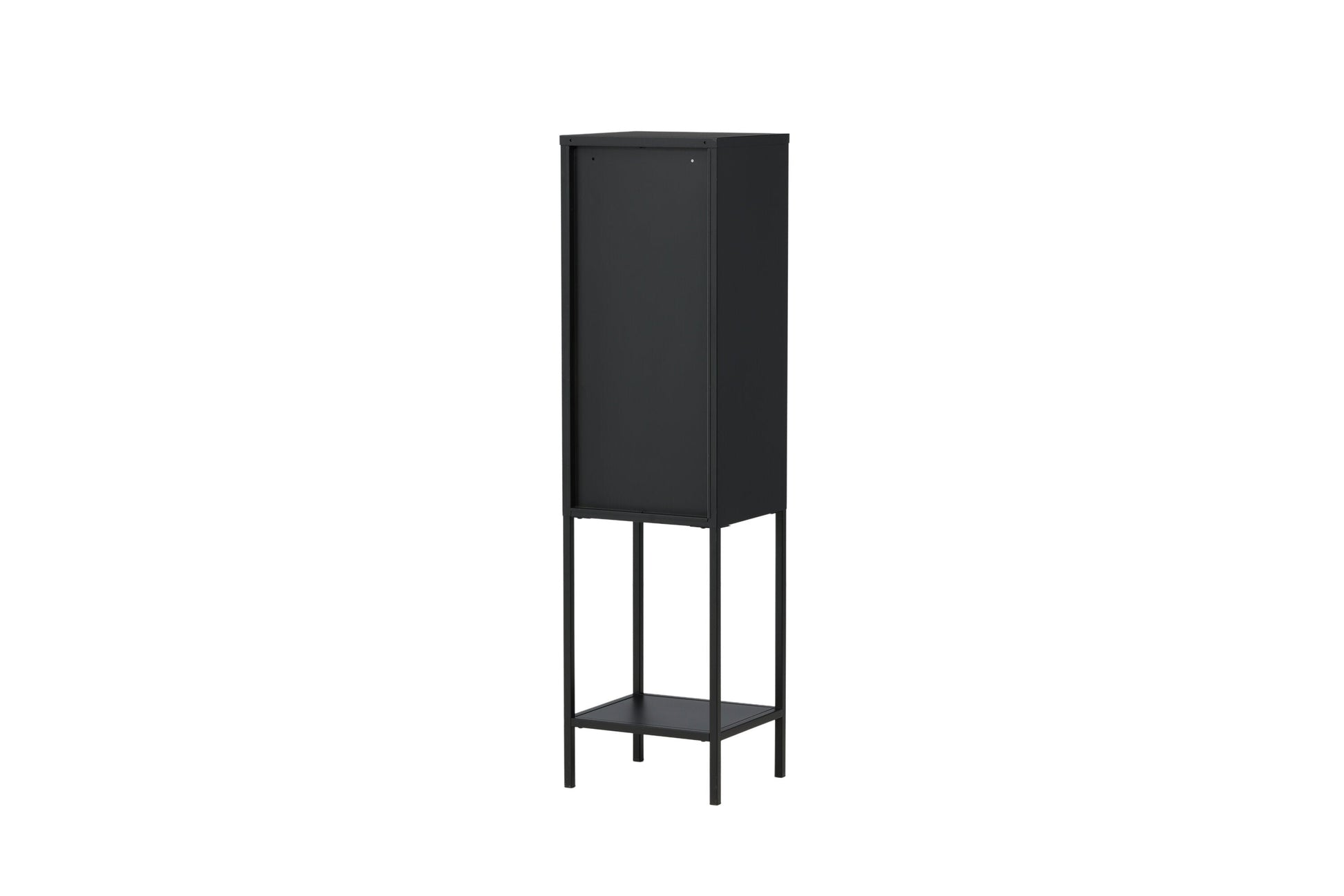 Luxusbetten24 Tero Vitrine, Hochwertige Glasfront, Schwarz, für Wohnbereich