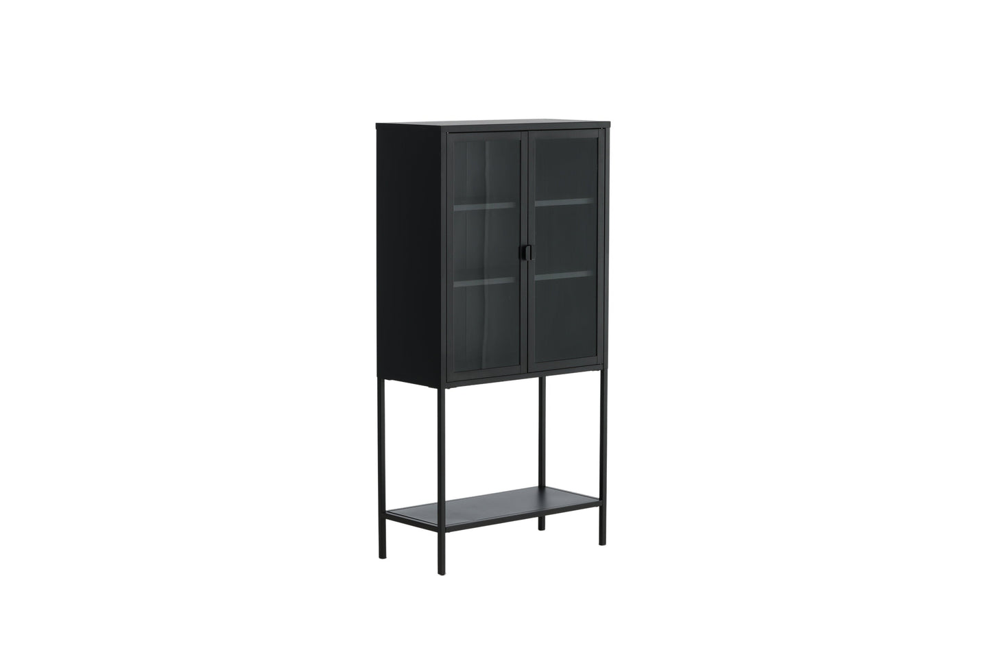 Luxusbetten24 Varda Vitrine mit Glastüren Schwarz