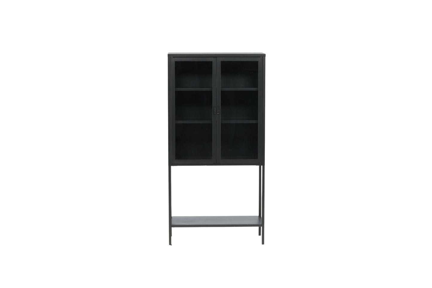 Luxusbetten24 Varda Vitrine mit Glastüren Schwarz