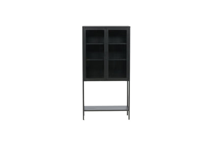Luxusbetten24 Varda Vitrine mit Glastüren Schwarz