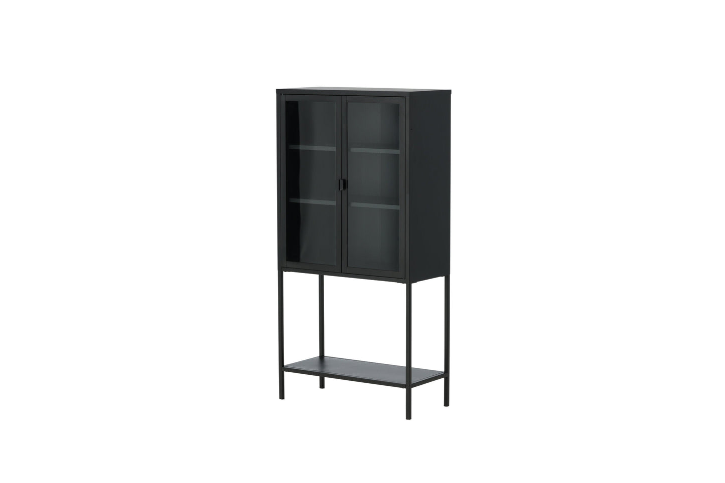 Luxusbetten24 Varda Vitrine mit Glastüren Schwarz