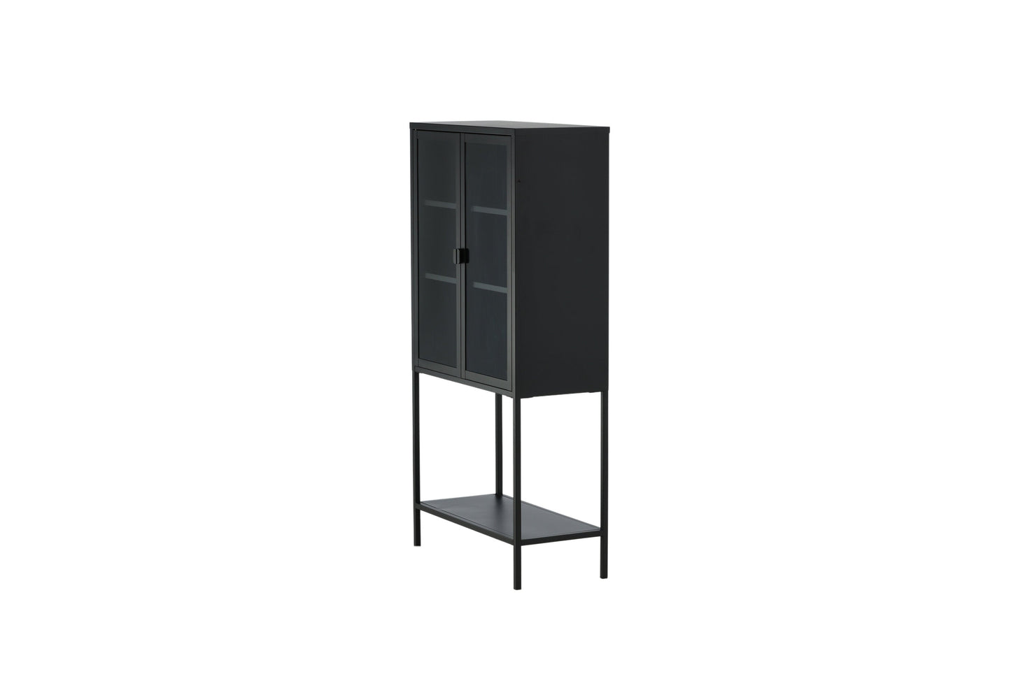 Luxusbetten24 Varda Vitrine mit Glastüren Schwarz