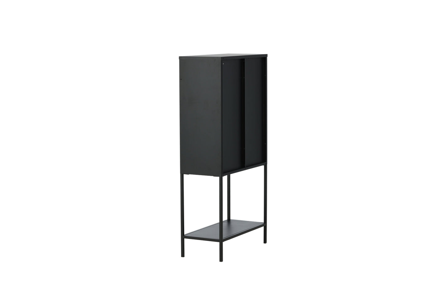 Luxusbetten24 Varda Vitrine mit Glastüren Schwarz