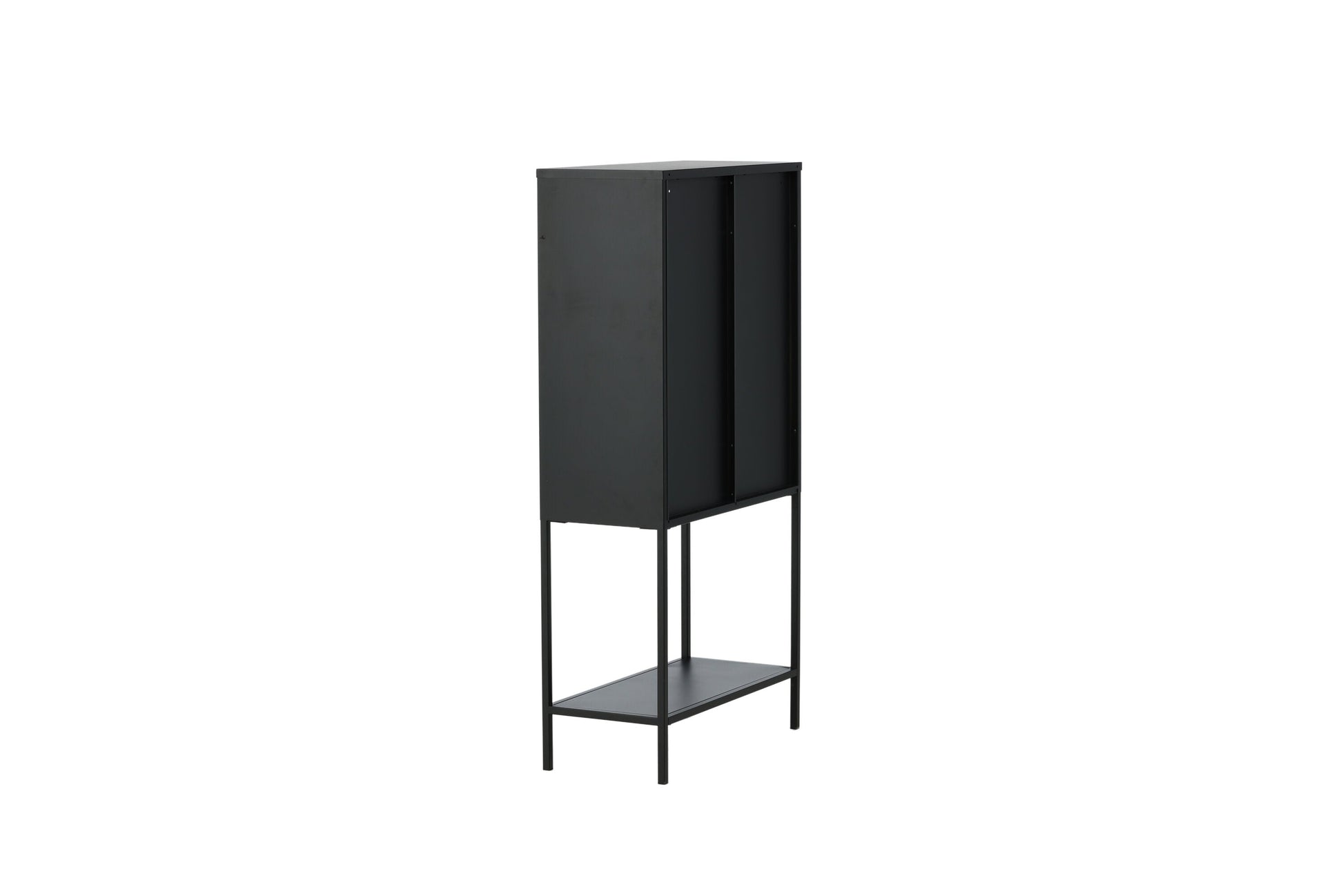 Luxusbetten24 Varda Vitrine mit Glastüren Schwarz
