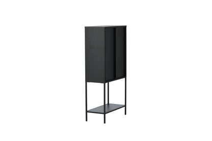 Luxusbetten24 Varda Vitrine mit Glastüren Schwarz