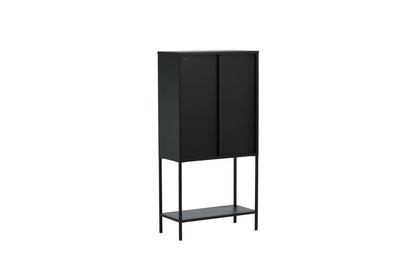 Luxusbetten24 Varda Vitrine mit Glastüren Schwarz