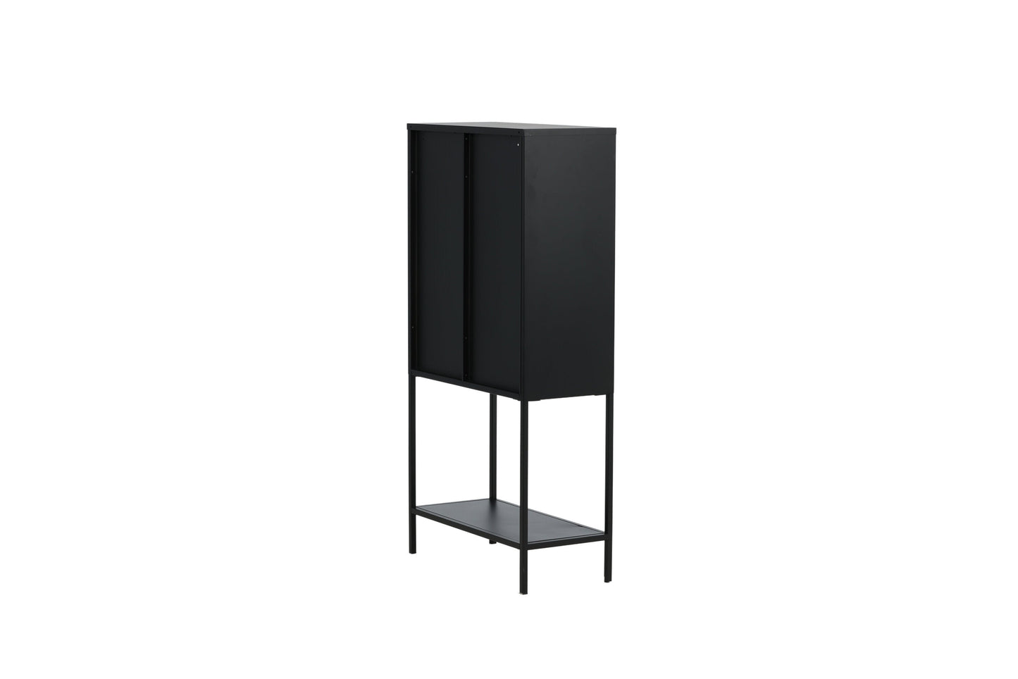 Luxusbetten24 Varda Vitrine mit Glastüren Schwarz
