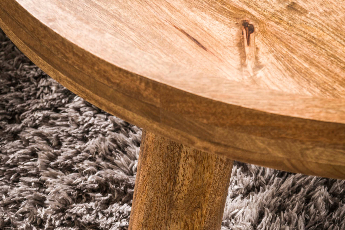 Luxusbetten24 Sundari Couchtisch 2er Set aus nachhaltigem Mangoholz, sandfarben