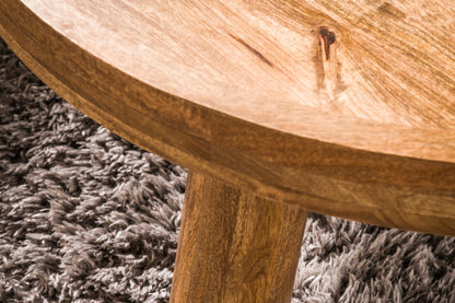 Luxusbetten24 Sundari Couchtisch 2er Set aus nachhaltigem Mangoholz, sandfarben