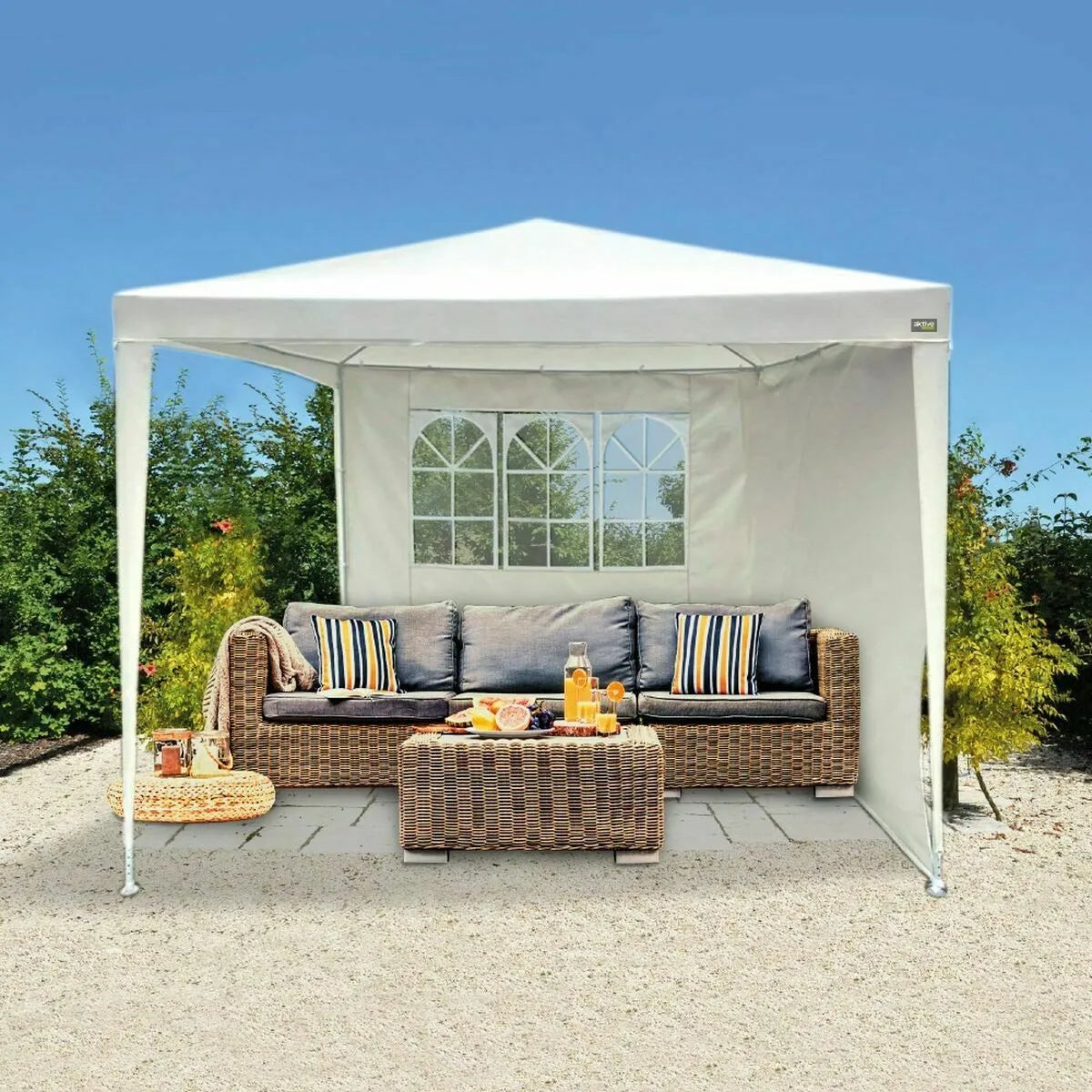 Aktive Tonnelle Acier Crema 270x270cm