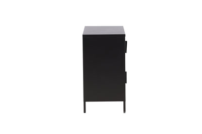 Kommode Berit Industrial Design Schwarz, Elegante Aufbewahrung für Wohnzimmer