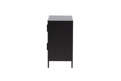 Kommode Berit Industrial Design Schwarz, Elegante Aufbewahrung für Wohnzimmer