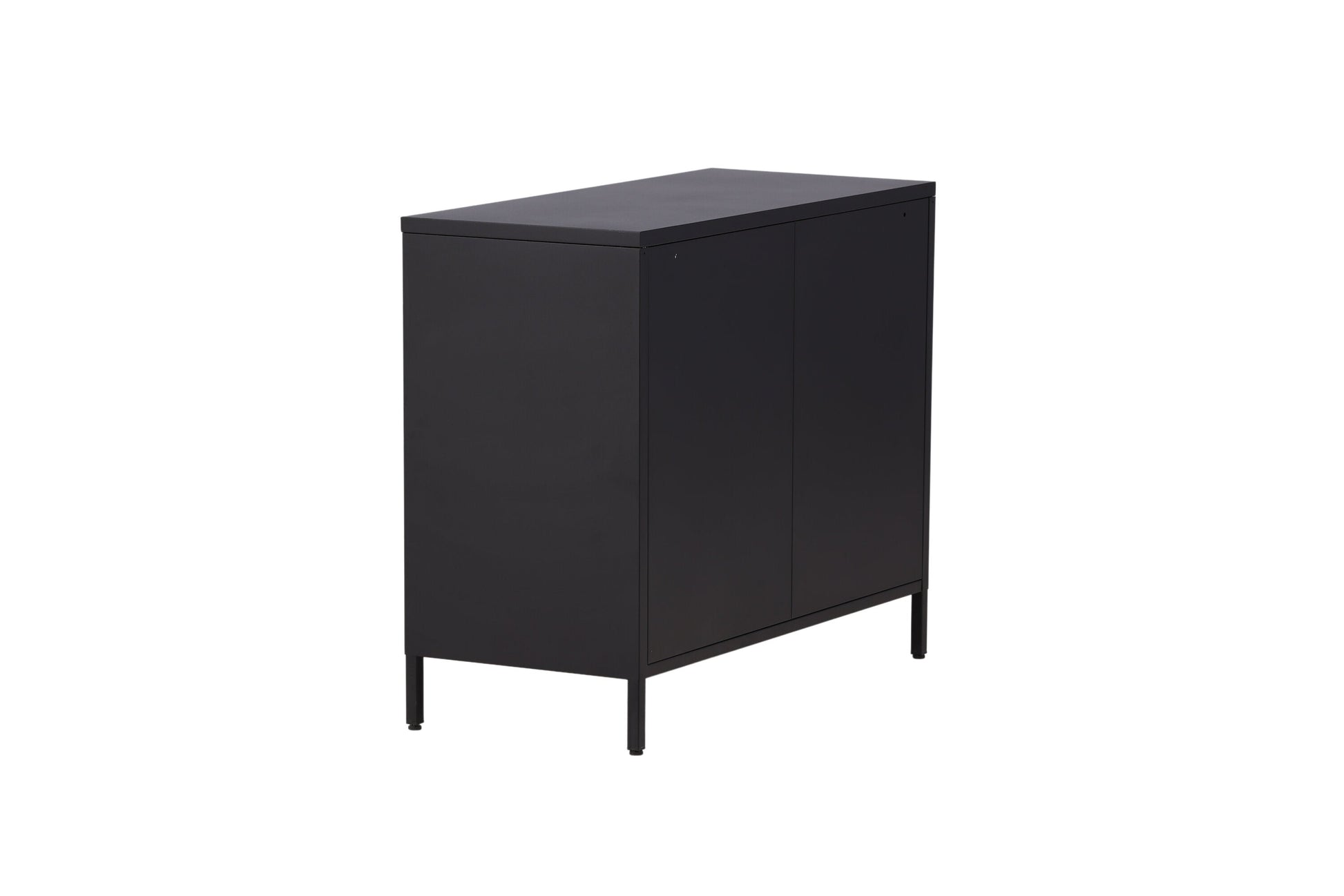 Kommode Berit Industrial Design Schwarz, Elegante Aufbewahrung für Wohnzimmer