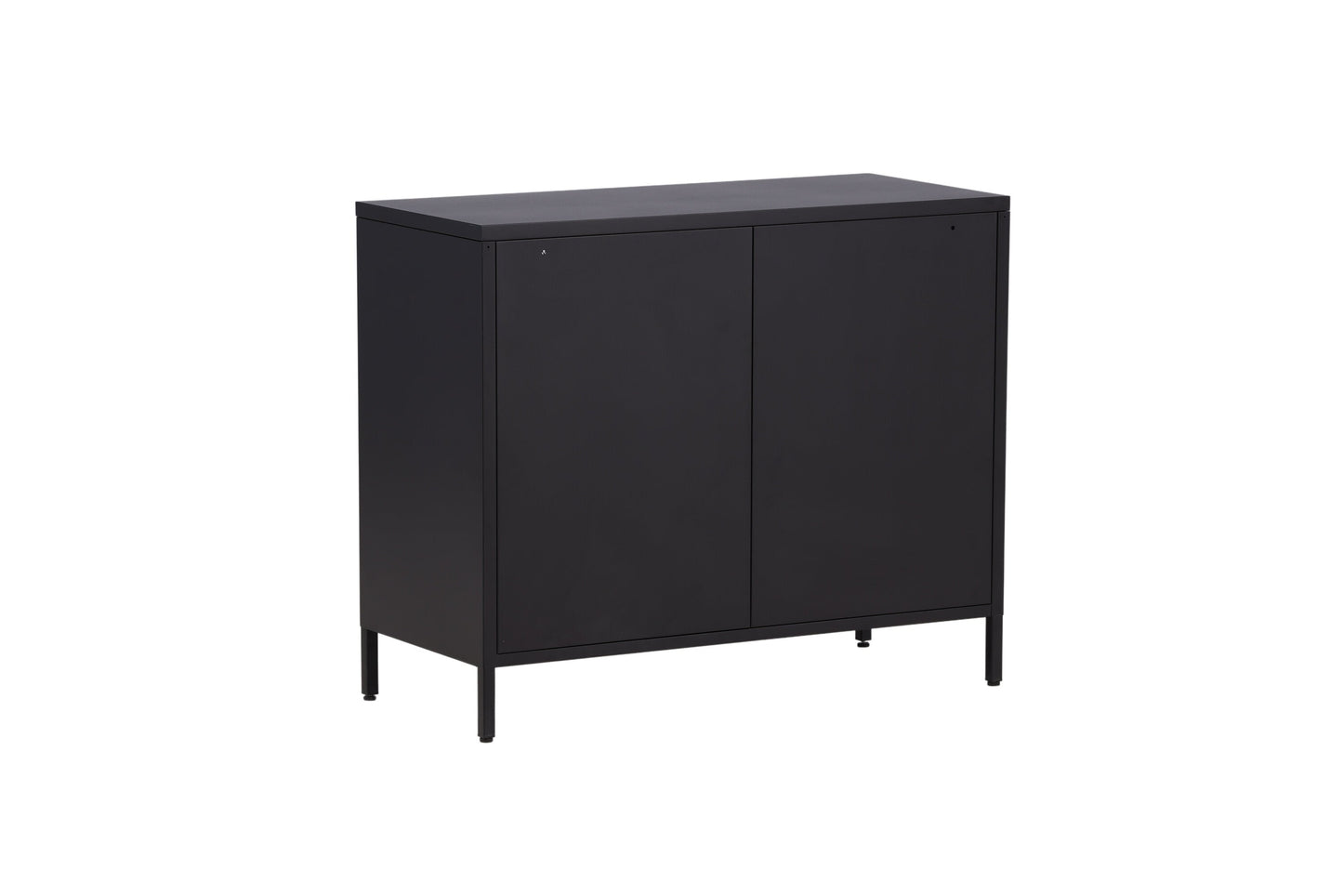 Kommode Berit Industrial Design Schwarz, Elegante Aufbewahrung für Wohnzimmer