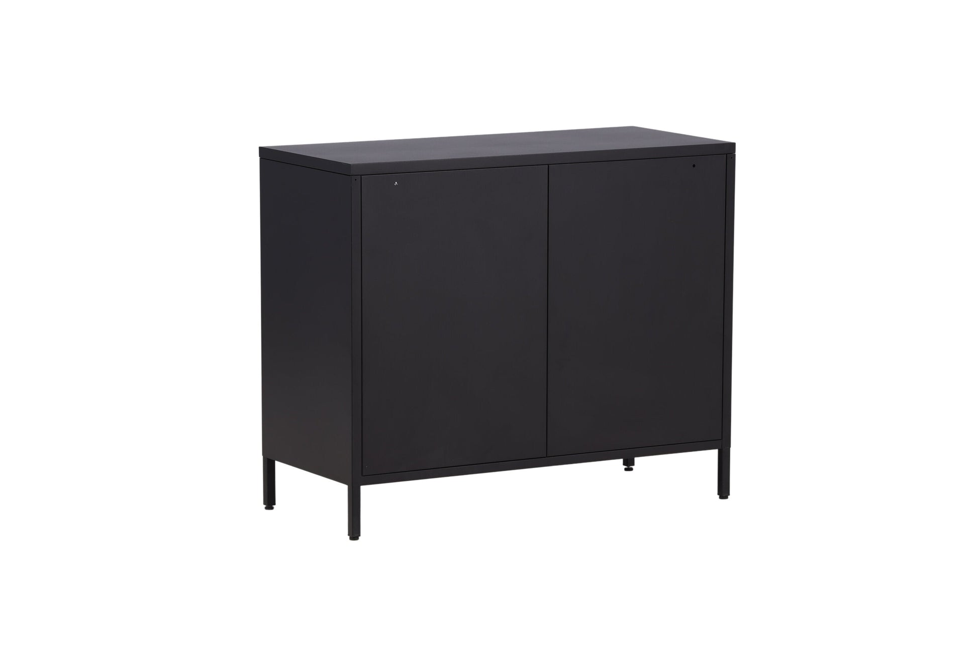 Kommode Berit Industrial Design Schwarz, Elegante Aufbewahrung für Wohnzimmer