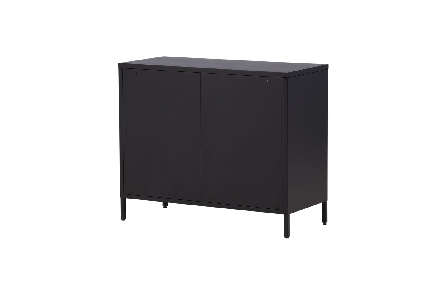 Kommode Berit Industrial Design Schwarz, Elegante Aufbewahrung für Wohnzimmer
