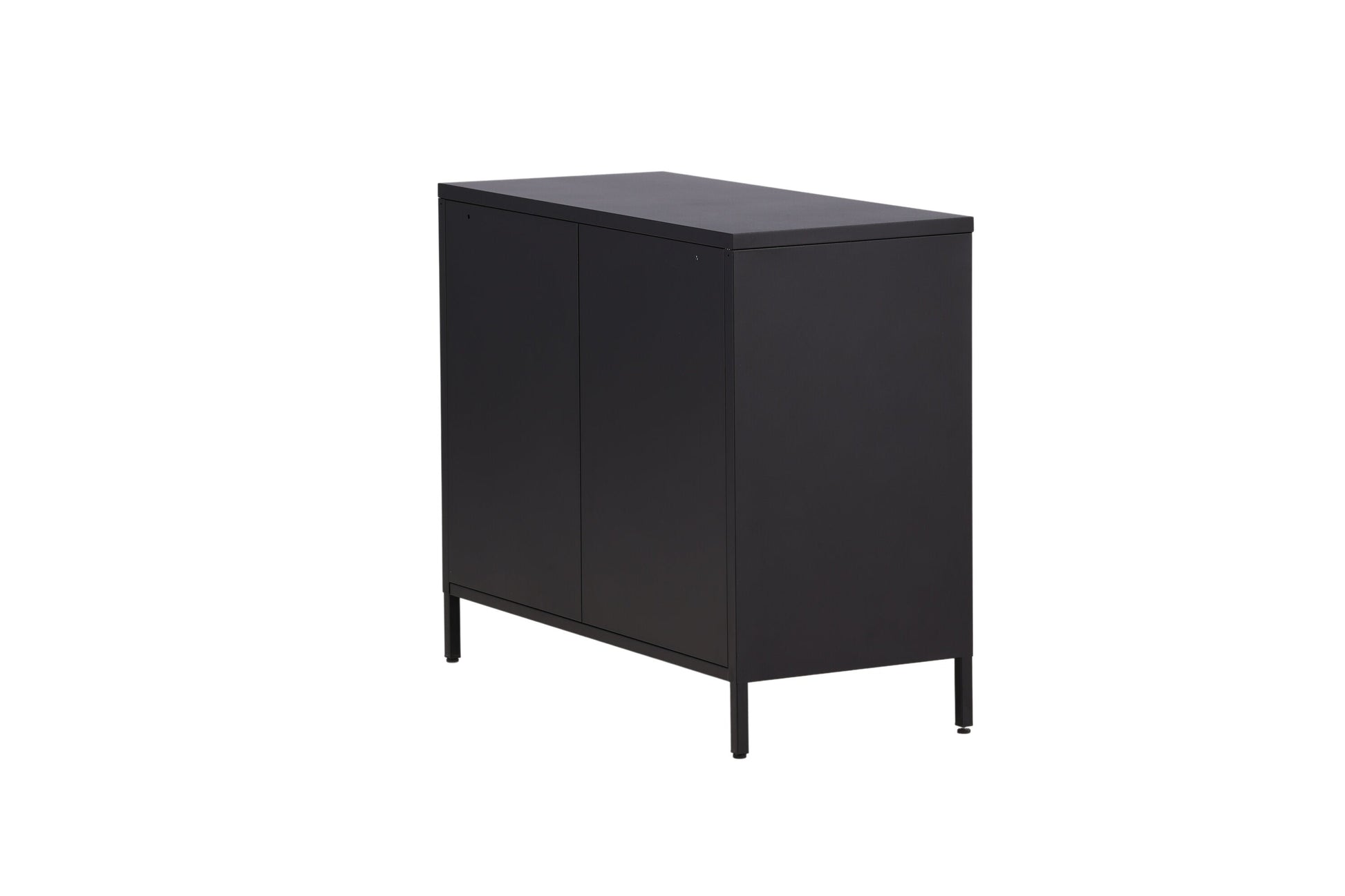 Kommode Berit Industrial Design Schwarz, Elegante Aufbewahrung für Wohnzimmer