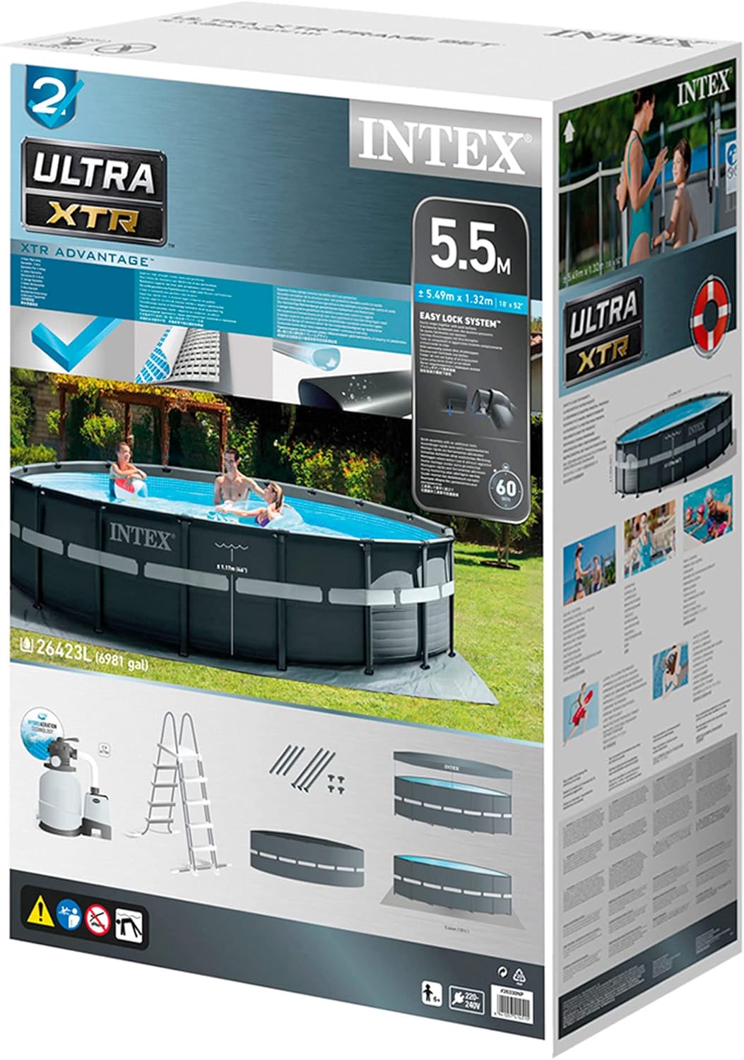 Intex Ultra XTR Frame Piscina Elevata Rotonda 549 × 132 cm 26 L