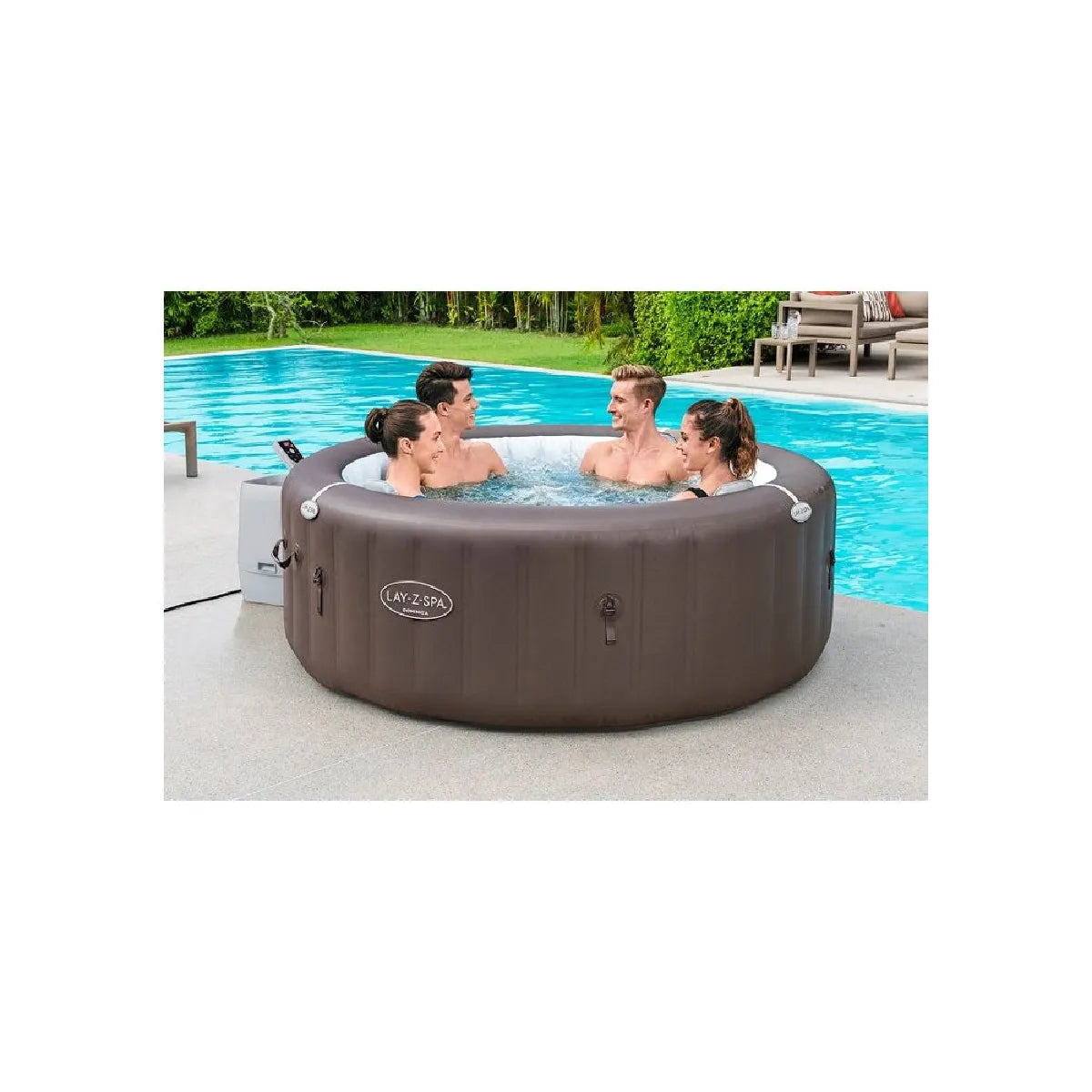 Spa Gonflable Bestway Lay-Z-Spa Dominica HydroJet Rond 6 Places MKR00014745728