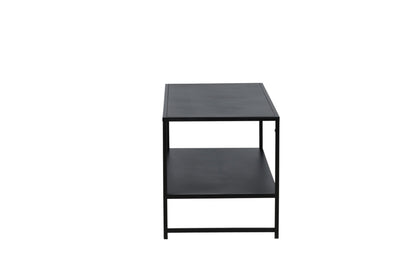 Luxusbetten24 Baar Beistelltisch mit Ablagefläche, Schwarz, Modernes Design