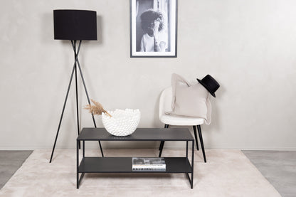 Luxusbetten24 Baar Beistelltisch mit Ablagefläche, Schwarz, Modernes Design