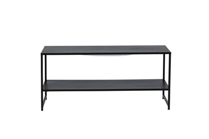 Luxusbetten24 Baar Beistelltisch mit Ablagefläche, Schwarz, Modernes Design