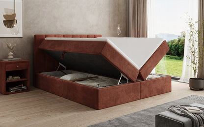 Luxusbetten24 Sofia Boxspringbett Cord mit Stauraum
