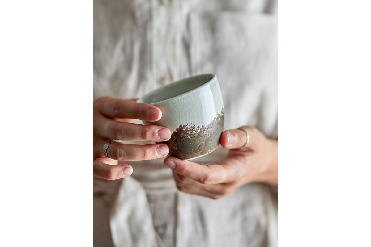 Luxusbetten24 Avelin Tasse Aus Steingut Ohne Henkel, Mehrfarbig
