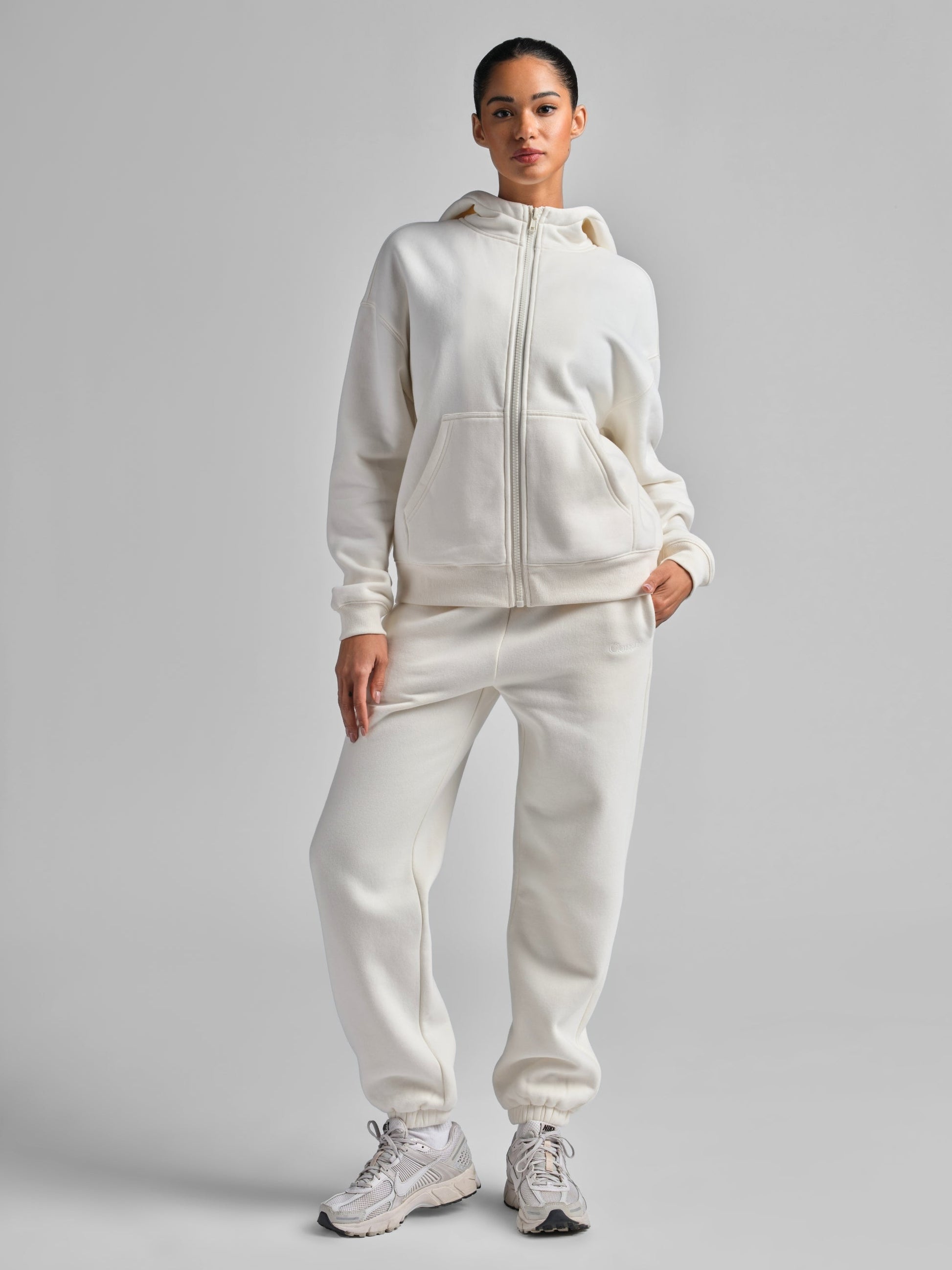 Comfrt Basic Crop Zip Hoodie CloudTouch