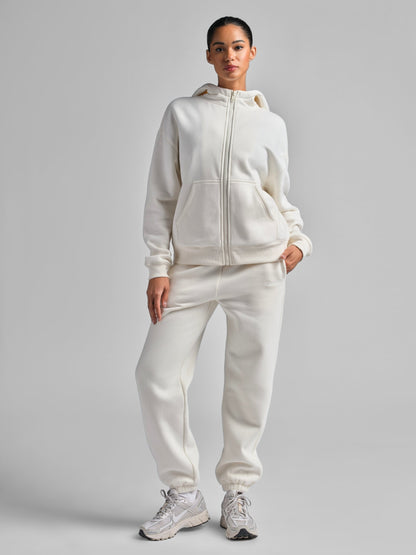 Comfrt Basic Crop Zip Hoodie CloudTouch