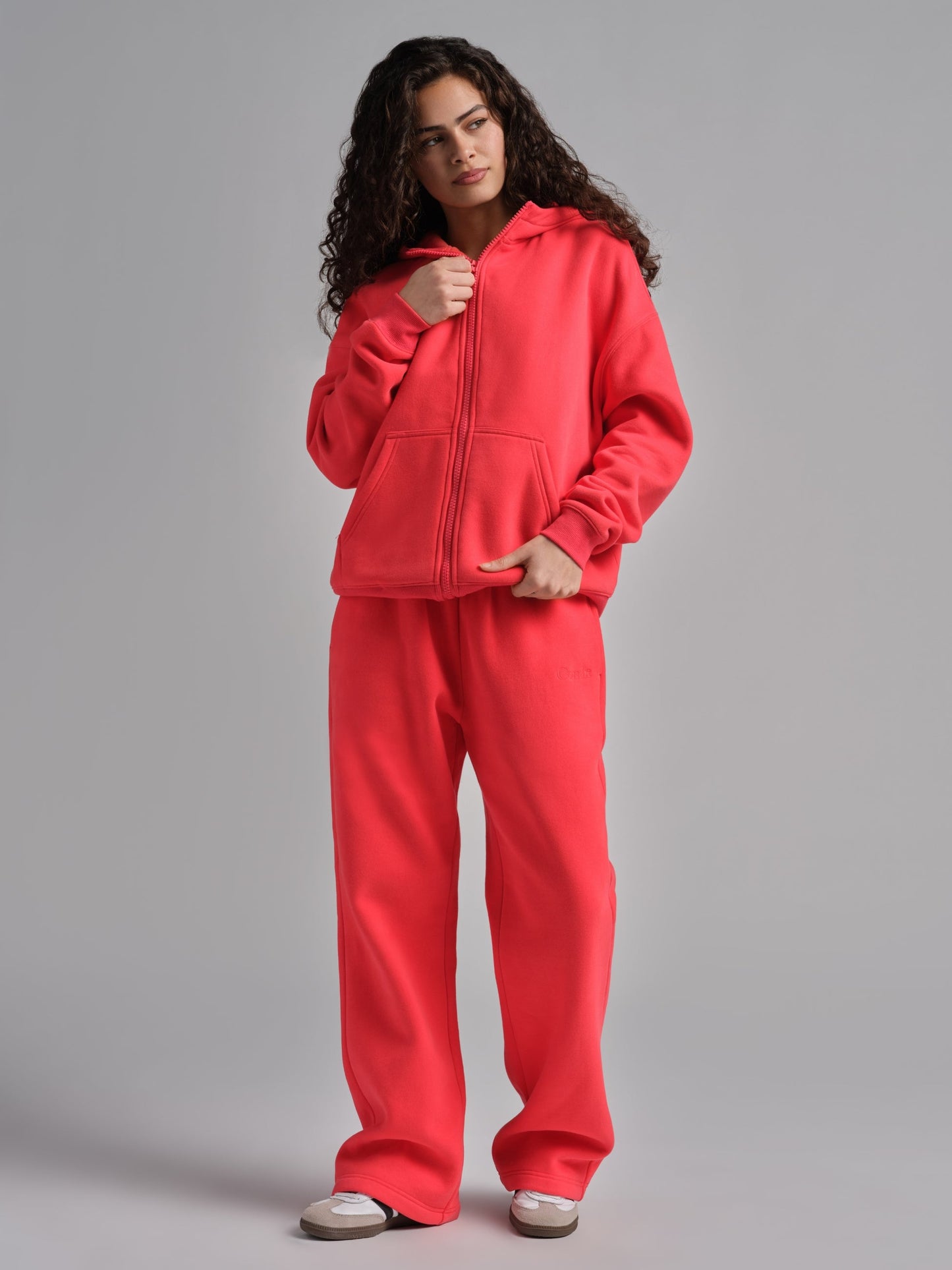 Comfrt Basic Crop Zip Hoodie CloudTouch