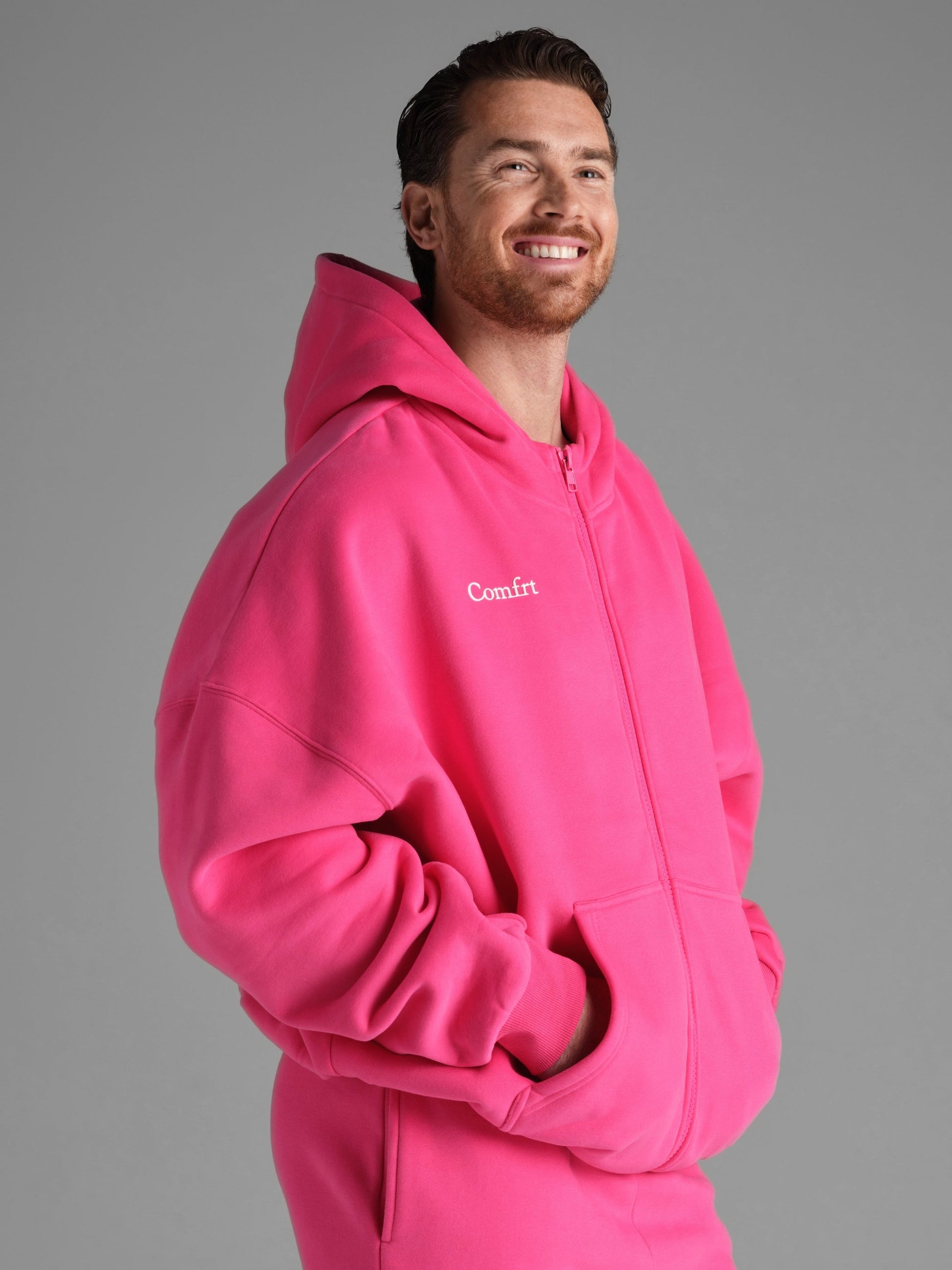 Comfrt Cloud Zip Hoodie Oversized Unisex Cotton Comfort