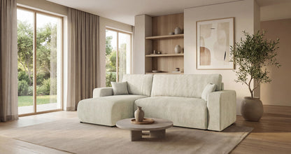 Designer Sofa Calva mit Schlaf- und Klappfunktion in Cord