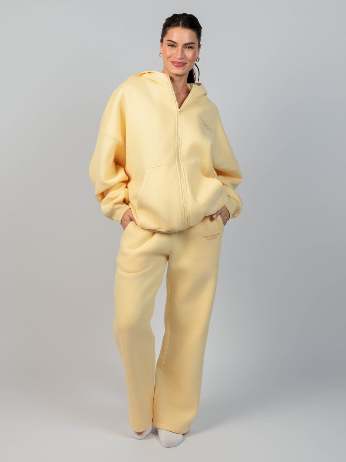 Comfrt Pastel Zip Hoodie CloudTouch Fleece