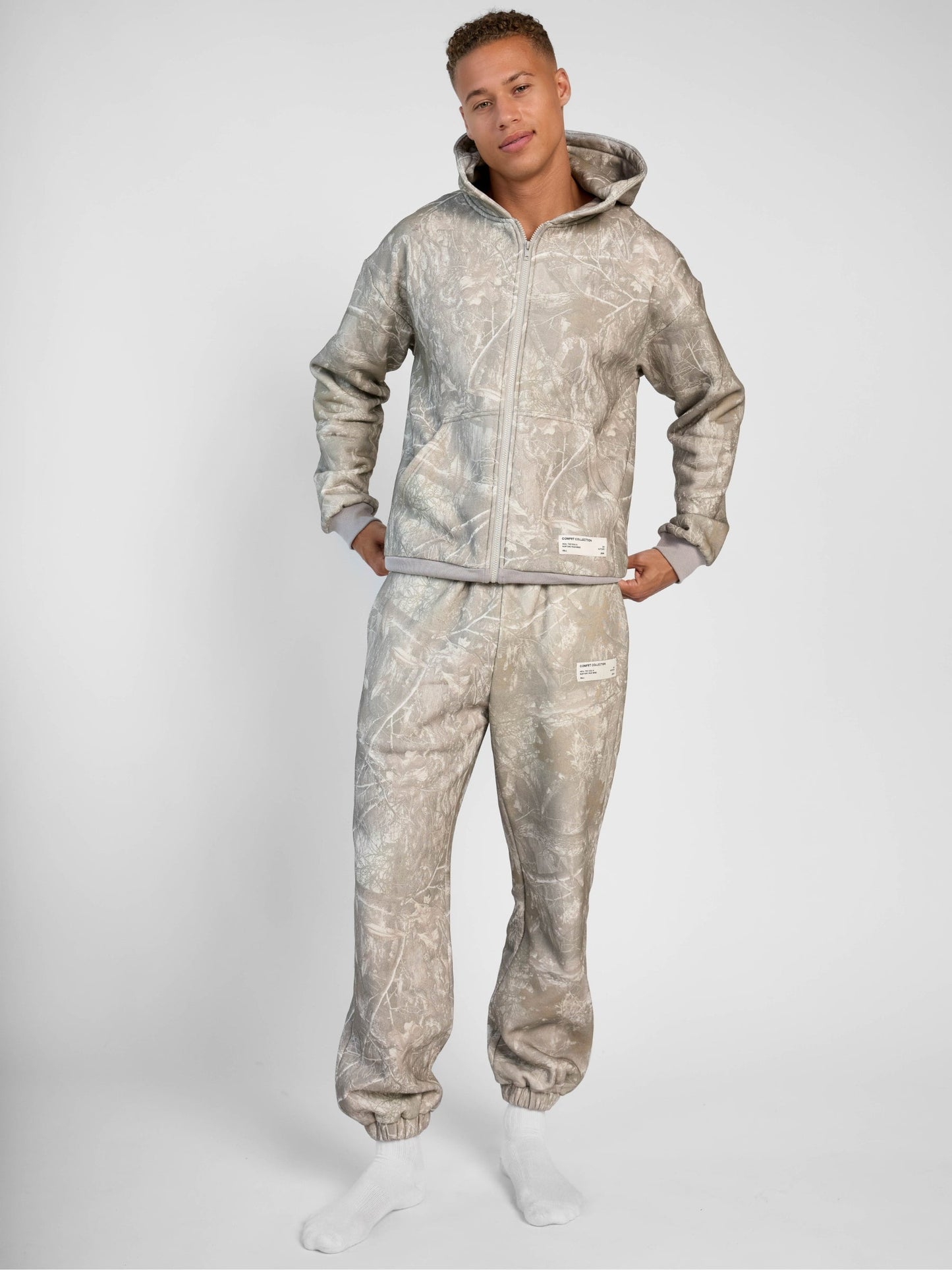 Comfrt Camo Zip Hoodie CloudTouch Fleece Oversized Unisex