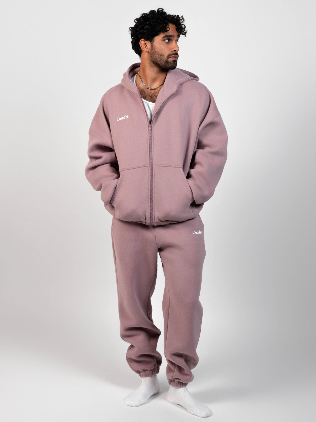 Comfrt Cloud Zip Hoodie Oversized Unisex Cotton Comfort