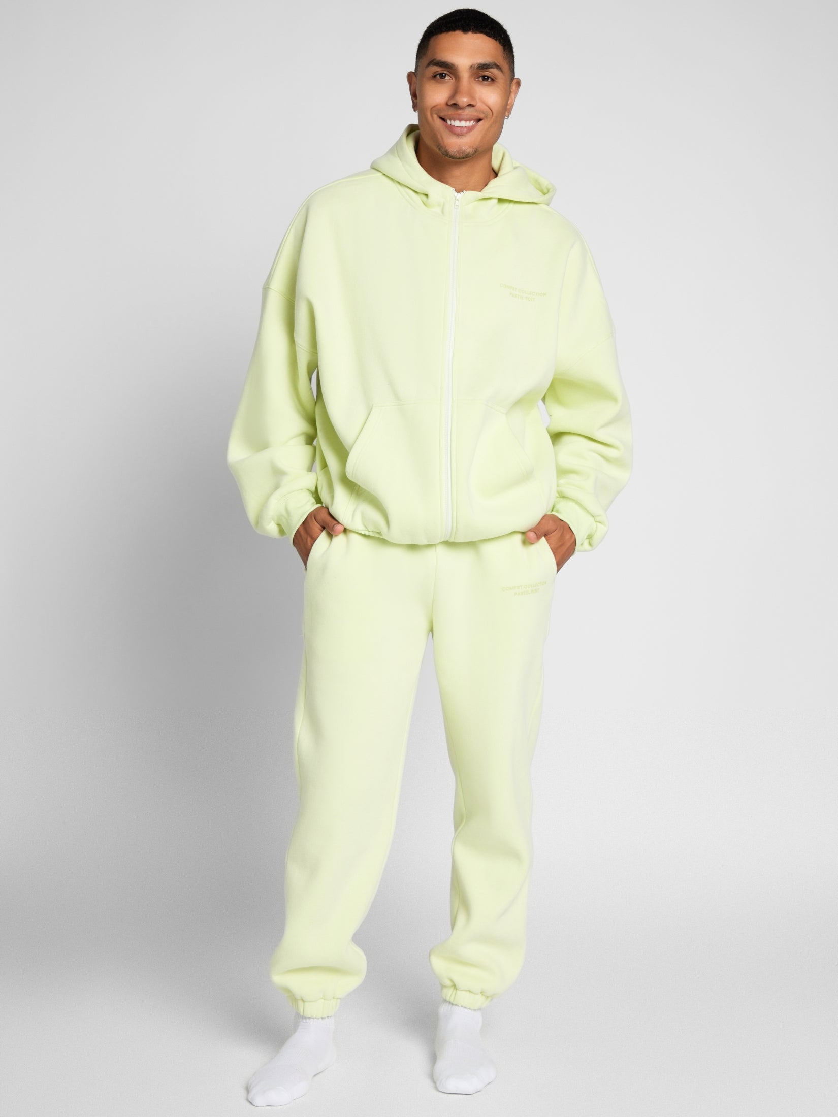 Comfrt Pastel Zip Hoodie CloudTouch Fleece