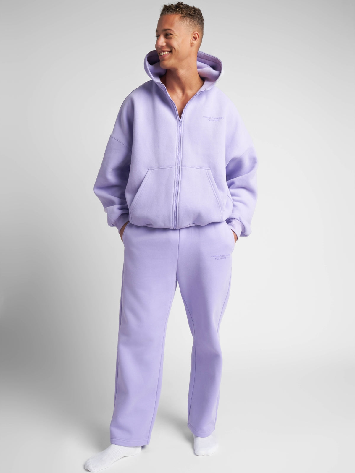 Comfrt Pastel Zip Hoodie CloudTouch Fleece