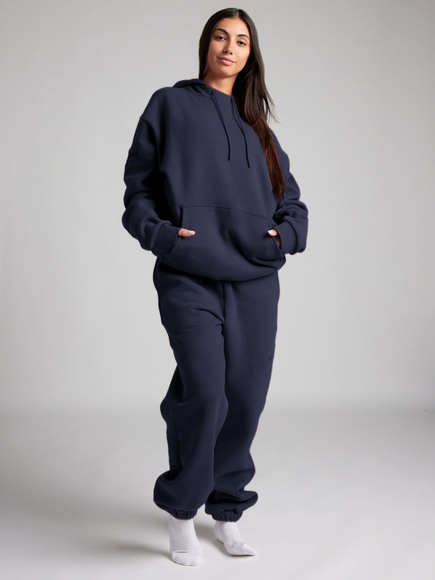 Comfrt Airplane Mode Travel Hoodie mit integrierter Augenmaske