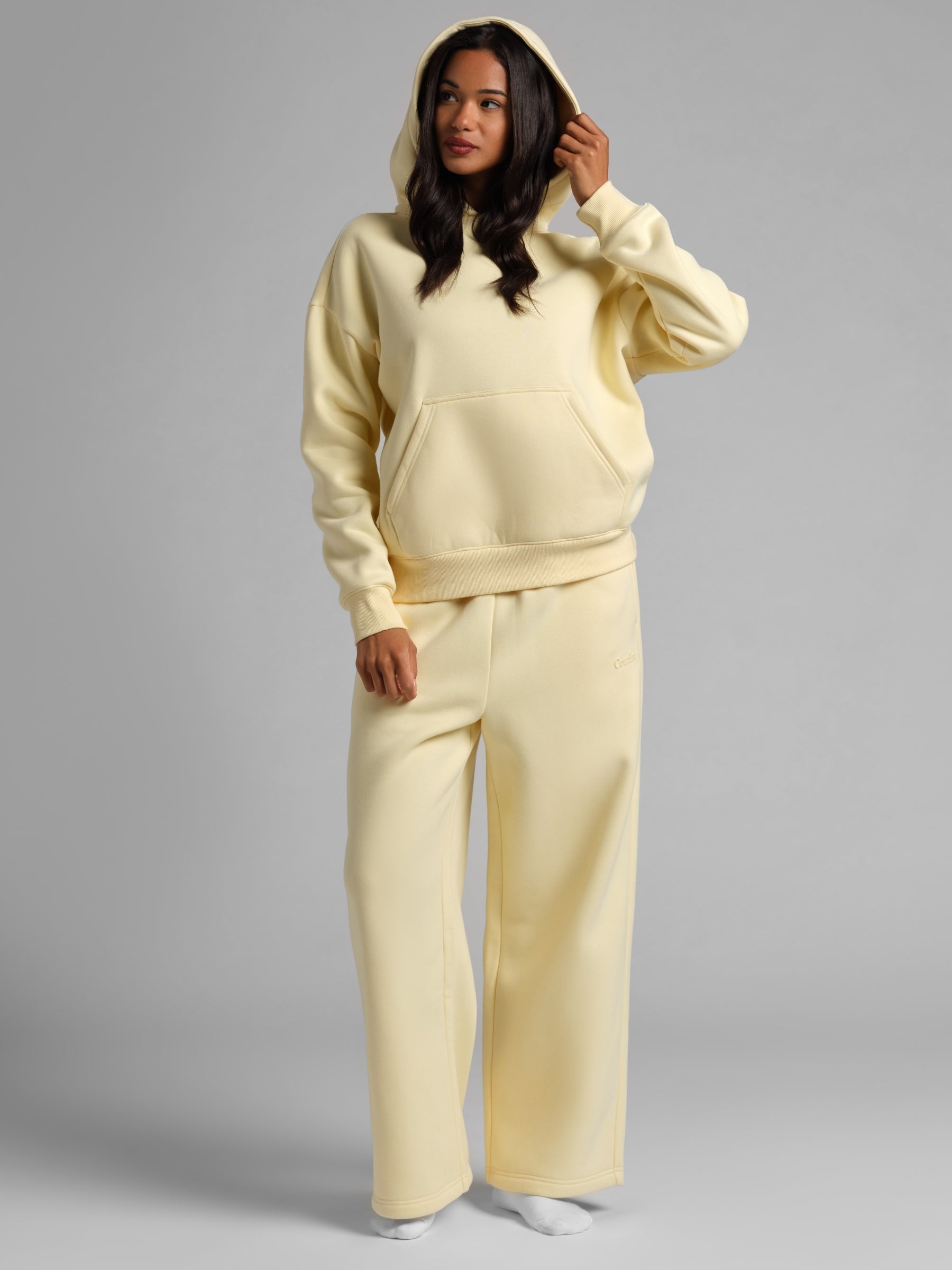 Comfrt Basic Crop Hoodie Unisex Super Soft Cotton Blend