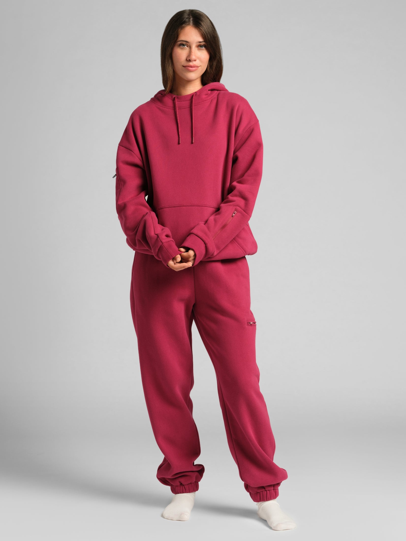 Comfrt Airplane Mode Travel Hoodie mit integrierter Augenmaske